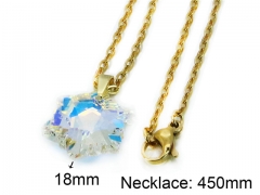 HY Stainless Steel 316L Necklaces(Crystal)-HY85N0110KLS