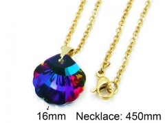 HY Stainless Steel 316L Necklaces(Crystal)-HY85N0109KL