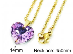 HY Stainless Steel 316L Necklaces(Crystal)-HY85N0105J5