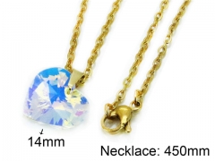 HY Stainless Steel 316L Necklaces(Crystal)-HY85N0104JL