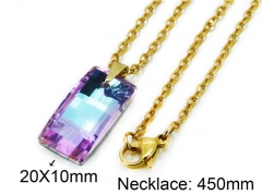 HY Stainless Steel 316L Necklaces(Crystal)-HY85N0117KLQ