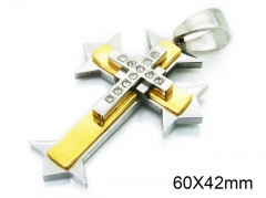 HY Stainless Steel 316L Pendants(Crystal cross)-HY64P0508HIS