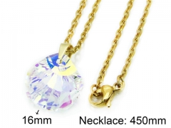 HY Stainless Steel 316L Necklaces(Crystal)-HY85N0107KL