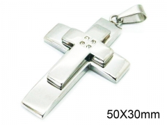 HY Stainless Steel 316L Pendants(Crystal cross)-HY64P0509NE