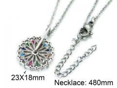 HY Wholesale Popular CZ Necklaces-HY54N0227OQ