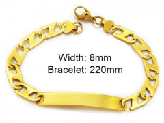 HY Stainless Steel 316L Bracelets (ID Bracelet)-HY55B0027O0