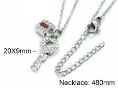 HY Wholesale Popular CZ Necklaces-HY54N0235OE