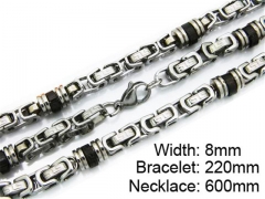 HY Wholesale Black Necklaces Bracelets Sets-HY55S0122I20