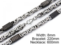 HY Wholesale Black Necklaces Bracelets Sets-HY55S0076I30