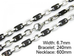 HY Wholesale Black Necklaces Bracelets Sets-HY55S0110I20