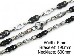 HY Wholesale Black Necklaces Bracelets Sets-HY55S0116I20