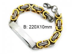 HY Stainless Steel 316L Bracelets (ID Bracelet)-HY55B0029O0