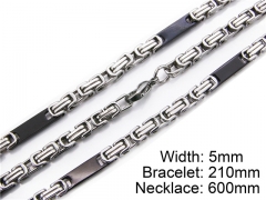 HY Wholesale Black Necklaces Bracelets Sets-HY55S0038I20