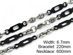 HY Wholesale Black Necklaces Bracelets Sets-HY55S0121I20