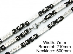 HY Wholesale Black Necklaces Bracelets Sets-HY55S0054I40