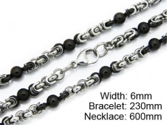 HY Wholesale Black Necklaces Bracelets Sets-HY55S0118I50