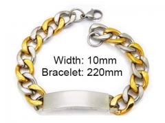 HY Stainless Steel 316L Bracelets (ID Bracelet)-HY55B0033O0
