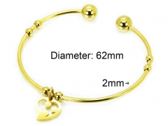 HY Jewelry Wholesale Stainless Steel 316L Bangle (PDA Style)-HY58B0400KY