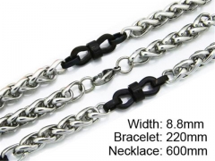 HY Wholesale Black Necklaces Bracelets Sets-HY55S0120I20