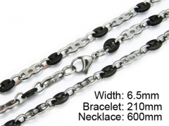 HY Wholesale Black Necklaces Bracelets Sets-HY55S0119I20