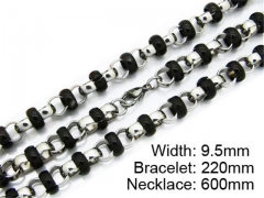 HY Wholesale Black Necklaces Bracelets Sets-HY55S0115I30