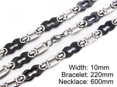 HY Wholesale Black Necklaces Bracelets Sets-HY55S0029I20