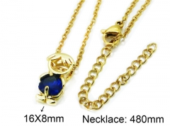 HY Wholesale Popular CZ Necklaces-HY54N0232MV