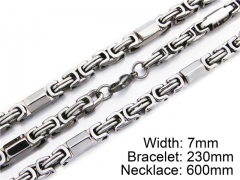 HY Stainless Steel 316L Necklaces Bracelets (Steel Color)-HY55S0048H90