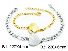 HY Stainless Steel 316L Bracelets (Men Popular)-HY12B0402PV