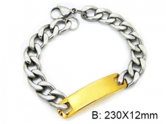 HY Stainless Steel 316L Bracelets (ID Bracelet)-HY55B0030O0