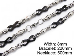 HY Wholesale Black Necklaces Bracelets Sets-HY55S0028I20