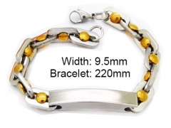 HY Stainless Steel 316L Bracelets (ID Bracelet)-HY55B0035O0