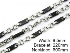 HY Wholesale Black Necklaces Bracelets Sets-HY55S0106I20