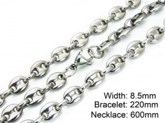 HY Stainless Steel 316L Necklaces Bracelets (Steel Color)-HY55S0253HMC
