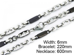HY Wholesale Black Necklaces Bracelets Sets-HY55S0123I20