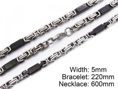HY Wholesale Black Necklaces Bracelets Sets-HY55S0031I20
