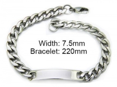HY Stainless Steel 316L Bracelets (ID Bracelet)-HY55B0024N0