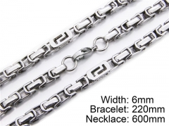 HY Stainless Steel 316L Necklaces Bracelets (Steel Color)-HY55S0040H70