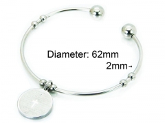 HY Jewelry Wholesale Stainless Steel 316L Bangle (PDA Style)-HY58B0363LY