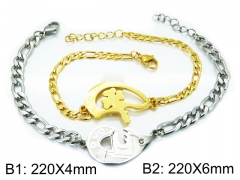 HY Stainless Steel 316L Bracelets (Men Popular)-HY12B0403PC