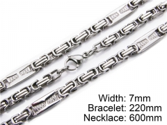 HY Stainless Steel 316L Necklaces Bracelets (Steel Color)-HY55S0042H80