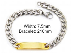 HY Stainless Steel 316L Bracelets (ID Bracelet)-HY55B0034N0