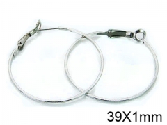 HY Stainless Steel 316L Snap Post Hoop Earrings-HY64E0361JL