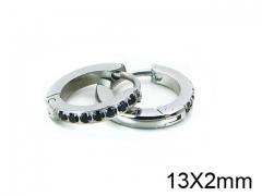 HY Stainless Steel 316L Huggie Hoop Earrings-HY05E1524HJB