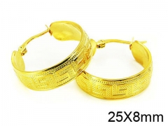 HY Stainless Steel 316L Snap Post Hoop Earrings-HY64E0165LQ