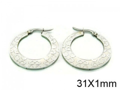 HY Stainless Steel 316L Snap Post Hoop Earrings-HY64E0085OR