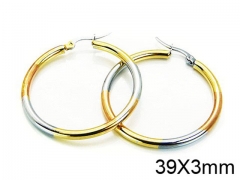 HY Stainless Steel 316L Snap Post Hoop Earrings-HY58E0776LW