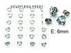 HY Stainless Steel 316L Small Crystal Stud-HY21E0026PL