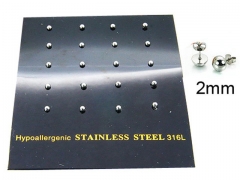 HY Stainless Steel 316L Ball Earrings-HY30E1437HQQ