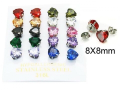 HY Stainless Steel 316L Small Crystal Stud-HY25E0698JOF